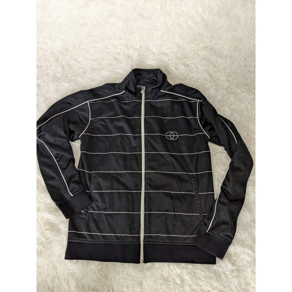 Vintage Stussy Lightweight Full Zip Pen Stripe Jacket Men's Size Large